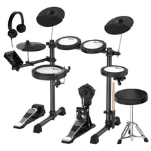Load image into Gallery viewer, Karrera 18S Electronic Drum Kit Mesh Pads 8in Snare Bluetooth Sounds USB/MIDI Output Kick Pedals Drum Coach &amp; Metronome
