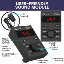 Load image into Gallery viewer, Karrera 18S Electronic Drum Kit Mesh Pads 8in Snare Bluetooth Sounds USB/MIDI Output Kick Pedals Drum Coach &amp; Metronome
