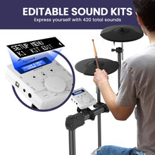 Load image into Gallery viewer, Karrera X23 Electronic Drum Kit with Sound Module, 3 Toms, Snare Quiet Mesh Drum Heads, Cymbals &amp; Pedal
