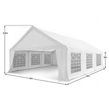 Load image into Gallery viewer, 6x6m Outdoor Event Marquee Gazebo Party Wedding Tent - White
