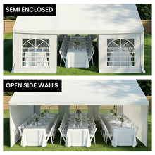 Load image into Gallery viewer, 6x6m Outdoor Event Marquee Gazebo Party Wedding Tent - White
