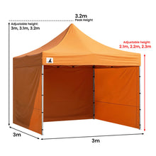 Load image into Gallery viewer, Gazebo Tent Marquee 3x3 PopUp Outdoor  - Orange
