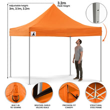 Load image into Gallery viewer, Gazebo Tent Marquee 3x3 PopUp Outdoor  - Orange
