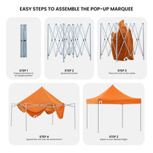 Load image into Gallery viewer, Gazebo Tent Marquee 3x3 PopUp Outdoor  - Orange
