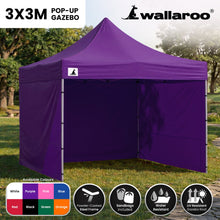 Load image into Gallery viewer, Gazebo Tent Marquee 3x3 PopUp Outdoor Purple
