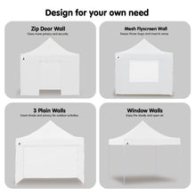 Load image into Gallery viewer, Gazebo Tent Marquee 3x3 PopUp Outdoor Wallaroo White
