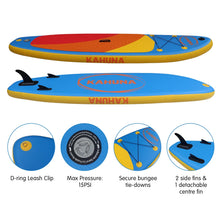 Load image into Gallery viewer, Kahuna Hana 10FT Inflatable Stand Up Paddle Board Set - Non-Slip iSUP Paddleboard with Backpack Paddle Pump Leash
