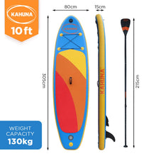 Load image into Gallery viewer, Kahuna Hana 10FT Inflatable Stand Up Paddle Board Set - Non-Slip iSUP Paddleboard with Backpack Paddle Pump Leash

