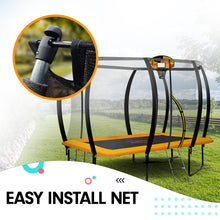 Load image into Gallery viewer, Kahuna Rectangular Trampoline 6x9ft with L.E.D BB Set Rainbow
