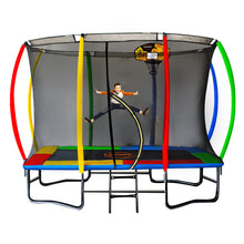 Load image into Gallery viewer, Kahuna Rectangular Trampoline 6x9ft with L.E.D BB Set Rainbow
