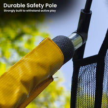Load image into Gallery viewer, Kahuna 10 ft x 15 ft Oval Outdoor Trampoline L.E.D. Basketball Set Reversible Rainbow &amp; Orange Safety Pad Safety Net Ladder
