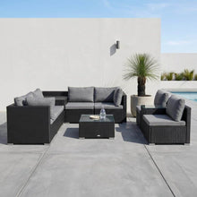 Load image into Gallery viewer, Modular Outdoor Lounge Set-9pcs Sofa, Armchairs and Coffee Table
