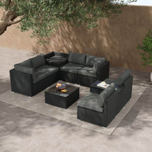 Load image into Gallery viewer, Modular Outdoor Lounge Set-9pcs Sofa, Armchairs and Coffee Table
