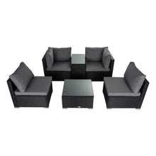 Load image into Gallery viewer, Modular Outdoor Lounge Set-9pcs Sofa, Armchairs and Coffee Table

