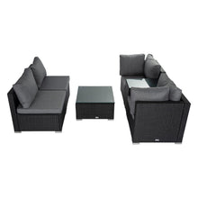 Load image into Gallery viewer, Modular Outdoor Lounge Set-9pcs Sofa, Armchairs and Coffee Table

