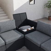 Load image into Gallery viewer, Modular Outdoor Lounge Set-9pcs Sofa, Armchairs and Coffee Table
