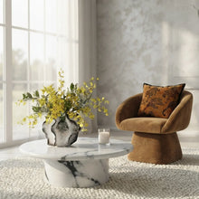 Load image into Gallery viewer, Interior Ave - Nobu Round Sculptural Stone Coffee Table - Panda Marble Finish
