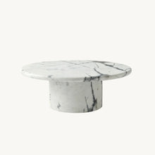 Load image into Gallery viewer, Interior Ave - Nobu Round Sculptural Stone Coffee Table - Panda Marble Finish
