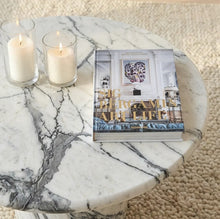 Load image into Gallery viewer, Interior Ave - Nobu Round Sculptural Stone Coffee Table - Panda Marble Finish
