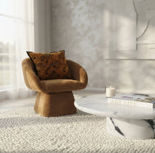 Load image into Gallery viewer, Interior Ave - Nobu Round Sculptural Stone Coffee Table - Panda Marble Finish
