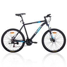 Load image into Gallery viewer, Trinx MTB Mens Mountain Bike 26 inch Shimano Gear 21-Speed [Colour: Matt Black White/Blue] [Size Of Frame: 21 inches]

