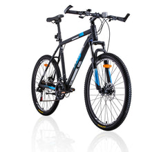 Load image into Gallery viewer, Trinx MTB Mens Mountain Bike 26 inch Shimano Gear 21-Speed [Colour: Matt Black White/Blue] [Size Of Frame: 21 inches]
