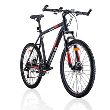 Load image into Gallery viewer, Trinx MTB Mens Mountain Bike 26 inch Shimano Gear 21-Speed [Colour: Matt Black White/Red] [Size Of Frame: 21 inches]
