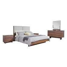 Load image into Gallery viewer, 4 Pcs Queen Bedroom Suite with Dresser in Fabric LED Light
