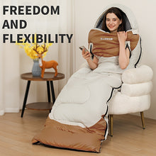 Load image into Gallery viewer, KAIROAD Extra Wide Mummy Sleeping Bag + FREE Accessories (Eye Mask, Earplugs, U-shaped Pillow) - 3 Season, Warm &amp; Cold Weather, Waterproof
