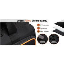 Load image into Gallery viewer, Heavy-Duty 17-Inch Tool Bag with 46 Pockets, Waterproof Base &amp; Shoulder Strap(Black Orange)
