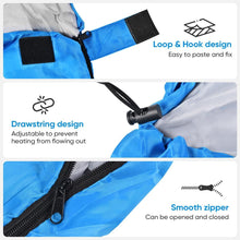 Load image into Gallery viewer, 2-in-1 Winter Camping Warmth Kit with Carry Bag:  210 * 75cm Beige Portable Waterproof Warm Sleeping Bag and 200 * 140cm Large Black Double Layer Waterproof Fleece Camping Blanket for Hiking Travel Indoor Outdoor Use

