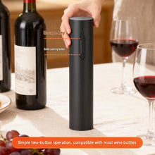 Load image into Gallery viewer, Black Electric Wine Opener and Black Decorative Iron Wine Rack Set - Rechargeable Automatic Corkscrew , Elegant Leaf Design Bottle Holder, USB-C Fast Opening Kit for Home Bar Dining Table Gift
