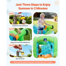 Load image into Gallery viewer, Inflatable Bounce House, 3.4 x 3.74 x 2.13 m Inflatable Bounce House Water Slide, Bouncer Castle with Castle Bounces, Basketball Hoop, Splash Pool &amp; Water Ring Toss, for 3 to 4 Kids Ages 3 to 8
