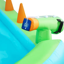 Load image into Gallery viewer, Inflatable Bounce House, 3.4 x 3.74 x 2.13 m Inflatable Bounce House Water Slide, Bouncer Castle with Castle Bounces, Basketball Hoop, Splash Pool &amp; Water Ring Toss, for 3 to 4 Kids Ages 3 to 8
