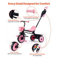 Load image into Gallery viewer, Toddler Tricycle &amp; Stroller for 18 Months to 5 Year Old, Kids Trike with Parent Push Handle, Adjustable Seat &amp; Storage for Outdoor Play, Tricycle for Toddlers, Birthday Toy for Boys and Girls
