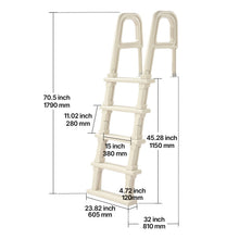 Load image into Gallery viewer, 5-Step Inclined Robust Pool Ladder of 2 Handrails for 1219.2-1371.6mm Pool
