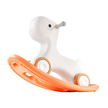 Load image into Gallery viewer, 3 in 1 Rocking Horse for Toddlers 1-3 Years, Baby Rocking Horse with Detachable Balance Board and 4 Smooth Wheels, Support up to 80 lbs HDPE Material Kids Ride on Toy, Swinging, Orange
