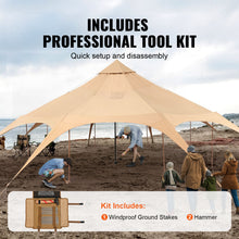 Load image into Gallery viewer, Canvas Tent 4 Seasons 5 m/16.4 ft Bell Tent for Camping with Stove Jack
