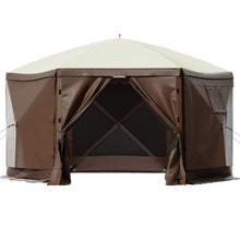 Load image into Gallery viewer, Pop-up Camping Gazebo Camping Canopy Shelter 6 Sided 10' x 10' Sun Shade
