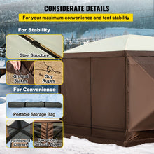 Load image into Gallery viewer, Pop-up Camping Gazebo Camping Canopy Shelter 6 Sided 10' x 10' Sun Shade
