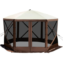 Load image into Gallery viewer, Pop-up Camping Gazebo Camping Canopy Shelter 6 Sided 10' x 10' Sun Shade

