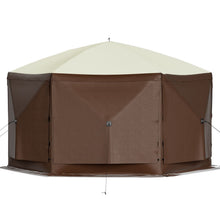 Load image into Gallery viewer, Pop-up Camping Gazebo Camping Canopy Shelter 6 Sided 10' x 10' Sun Shade
