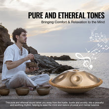 Load image into Gallery viewer, Handpan Drum 22 in 9 Notes D Minor Steel Hand Drum with Mallets for Adult
