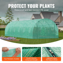 Load image into Gallery viewer, Walk-in Tunnel Greenhouse 29.2x9.7x6.5ft Galvanized Frame PE Cover Green

