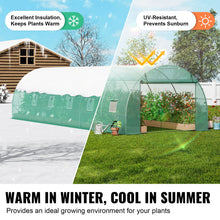Load image into Gallery viewer, Walk-in Tunnel Greenhouse 29.2x9.7x6.5ft Galvanized Frame PE Cover Green
