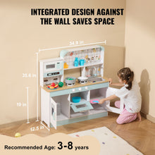 Load image into Gallery viewer, Kitchen Playset Kids Pretend Cooking Play Toy 24 Piece Accessories White
