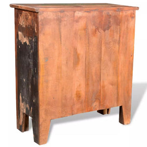 Reclaimed Cabinet Solid Wood with 4 Drawers Side table (small)