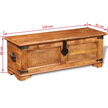 Load image into Gallery viewer, Wooden Storage Chest Rough Mango Wood
