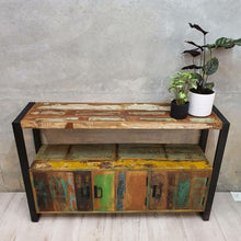 Load image into Gallery viewer, Buffet Table in Reclaimed Wood 120cm Length
