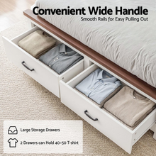 Load image into Gallery viewer, Artiss Double Wooden Bed Frame and 2 Bedside Table Bedroom Furniture Set
